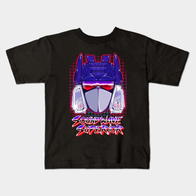 Soundwave Superior Kids T-Shirt by MeFO